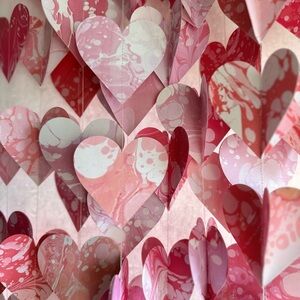 Pink and Red Heart Garland